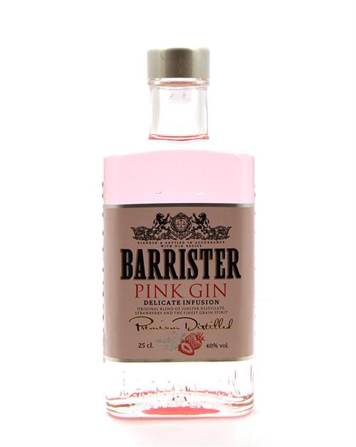 Barrister Pink Strawberry Small Batch Gin 25 cl 40%