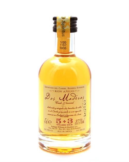 Dos Maderas Miniature 5+3 years Caribbean Ron Añejo Rum 5 cl 37,5%