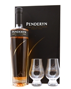 Penderyn Madeira Finish GOLD Gift set with 2 glasses of Single Malt Welsh Whisky 70 cl 46%