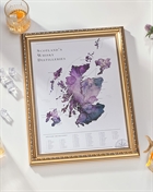 Watercolor Scottish Whisky Distillery Map Heather Purple 29,7x42 cm Poster A3