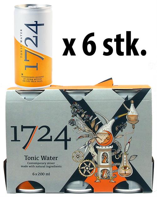 Seventeen 1724 Tonic Water Cans x 6 pc. in box - Perfect for Gin and Tonic 20 cl