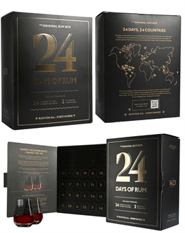24 Days of Rum Black Edition - Rum Advent Calendar filled with 24 x 2cl 