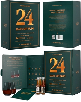 24 Days of Rum Green Edition - Rum Advent Calendar filled with 24 x 2cl 