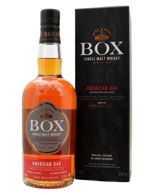 Box Whisky American Oak Swedish Single Malt Whisky 50 cl 50,8%
