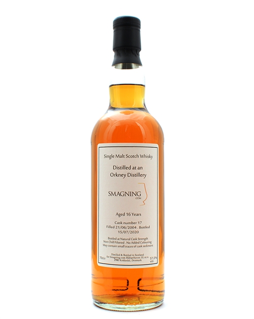 An Orkney Distillery 2004/2020 Smagning.com 16 years old Single Malt Scotch Whisky 70 cl 57%