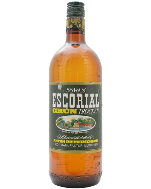 Escorial Grun Trocken Herb Liqueur Anton Riemerschmid 100 cl 56% Vintage Bottle #9