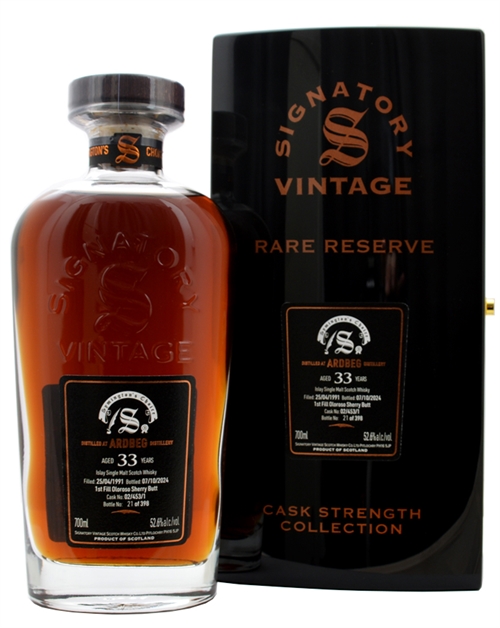 Ardbeg 1991/2024 Signatory 33 Year Old Symingtons Choice Single Islay Malt Scotch Whisky 52.6%