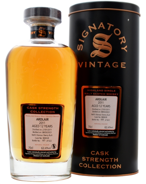 Ardlair 2011/2023 Signatory Vintage 12 Year Old Sherry Butt Highland Single Malt Scotch Whisky 63.4%
