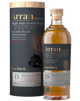 Arran 15 Year Old French Oak Grand Cru Hogshead Single Island Malt Scotch Whisky 70 cl 52.5%