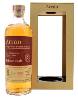 Arran 2015/2025 Single Cask Denmark 9 yr 50 ppm 1st Bourbon Single Malt Whisky 59,6%