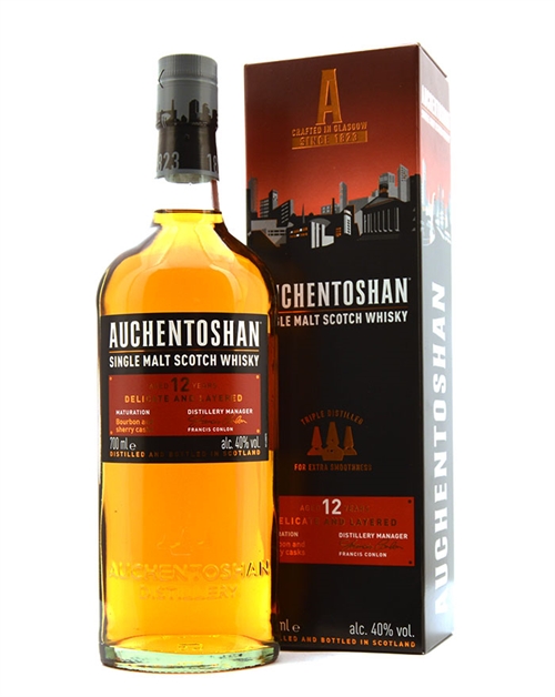 Auchentoshan 12 years Delicate and Layered Single Lowland Malt Scotch Whisky 70 cl 40%