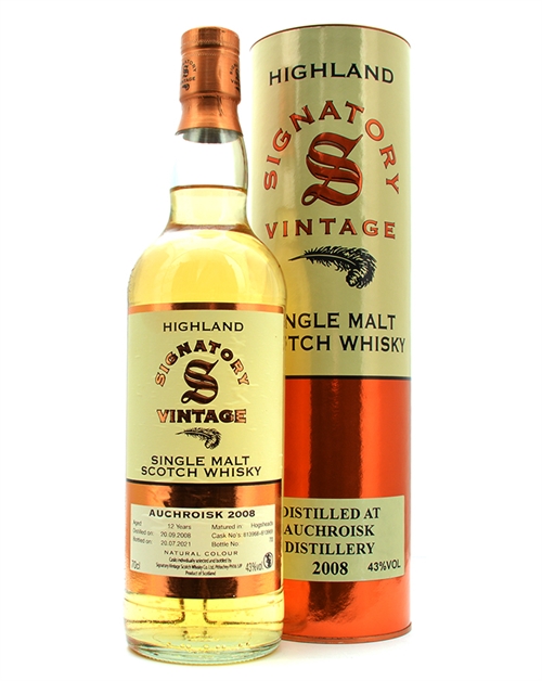 Auchroisk 2008/2021 Signatory Vintage 12 years old Highland Single Malt Scotch Whisky 70 cl 43%