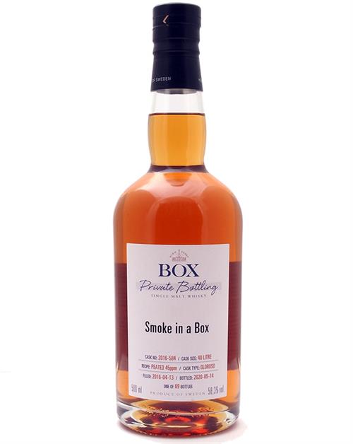 Box Distillery Smoke in a Box Swedish Single Malt Whisky 50 cl 58,3%