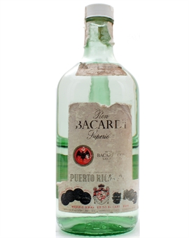 Bacardi Superior Silver Label 175 CL Duty Free 1970s Vintage Bottle 1 Rum 40%