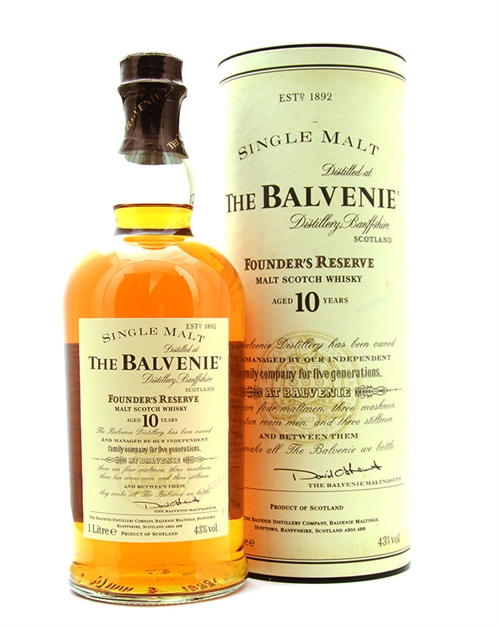 Balvenie Founders Reserve 10 years Single Malt Scotch Whisky 100 cl 40%