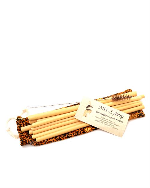 Bamboo Straws 10 pcs. incl. Cleaning Brush
