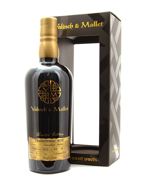 Belize Travellers 2006/2022 Valinch & Mallet 16 years old Traditional Rum 70 cl 56.3%