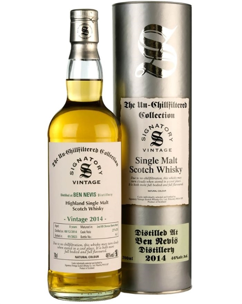 Ben Nevis 2014/2023 Signatory 8 year old Single Highland Malt Whisky 46%