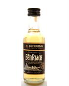 BenRiach 10 years old Curiositas MINIATURE Single Peated Malt Scotch Whisky 5 cl 46%