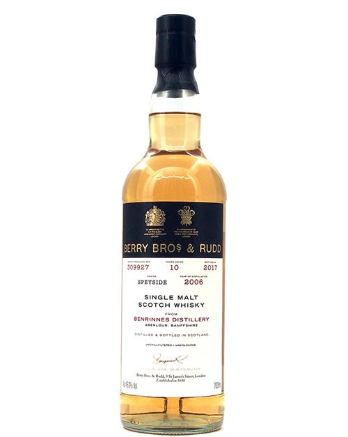Benrinnes 2006/2017 Berry Bros 10 years old Single Cask Speyside Malt Whisky 70 cl 46%