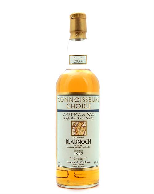 Bladnoch 1987/1999 Connoisseurs Choice 12 years Single Lowland Malt Scotch Whisky 40% 40%.