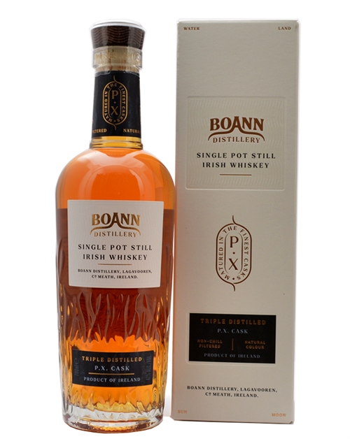 Boann Distillery Triple Distilled Single Pot Still P.X. Cask Irish Whiskey