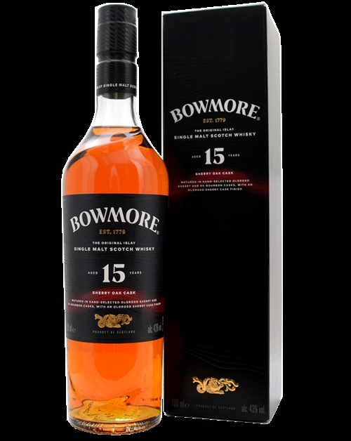 Bowmore 15 Years Old Sherry Oak Cask Islay Single Malt Scotch Whisky 70 cl 43%