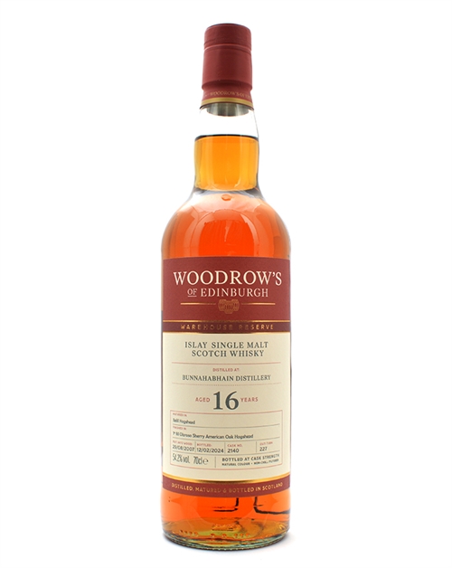 Bunnahabhain 2007/2024 Woodrows of Edinburgh 16 years old Islay Single Malt Scotch Whisky 70 cl 54.2%