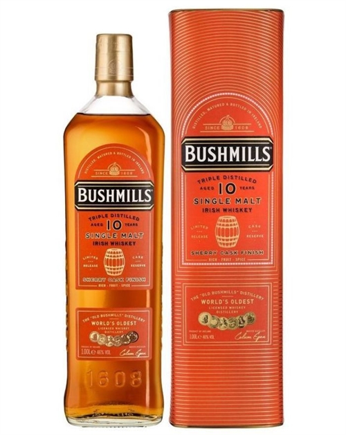 Bushmills 10 year old Sherry Cask 1 litre Single Irish Malt Whiskey 46%