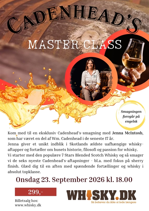 Cadenhead’s Whisky Talk in Sjølund Wednesday, 23 September at 18:00 – at Whisky.dk
