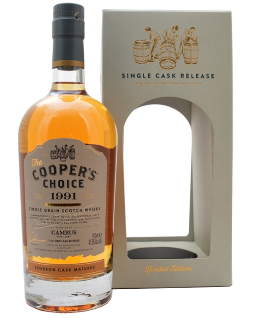 Cambus 1991/2024 Coopers Choice 32 Years Old Bourbon Cask Finish Single Grain Scotch Whisky 47,5%
