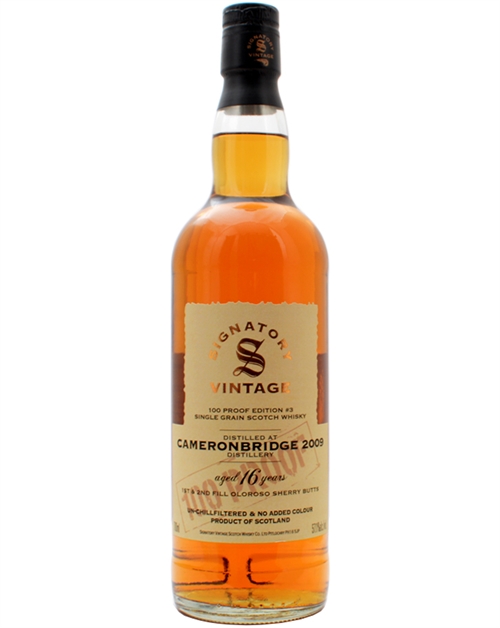 Cameronbridge 2009/2025 Signatory Vintage 16 year 100 Proof Edition #3 Single Grain Whisky 57,1%