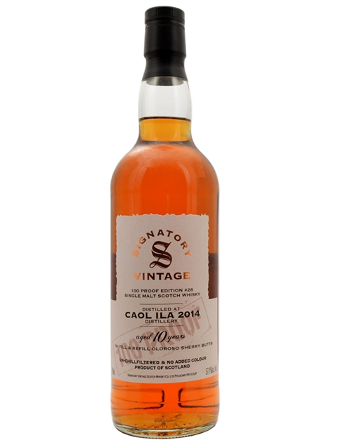 Caol Ila 2014/2024 Signatory Vintage 10 years old 100 Proof Edition #28 Single Malt Scotch Whisky 70 cl 57.1%