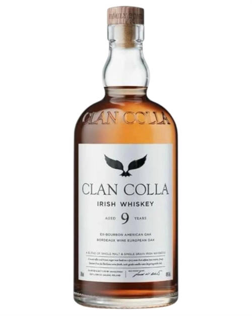 Clan Colla 9 Year Bordeaux Cask Finish Ahascragh Distillery Blended Irish Whiskey 70 cl 46%