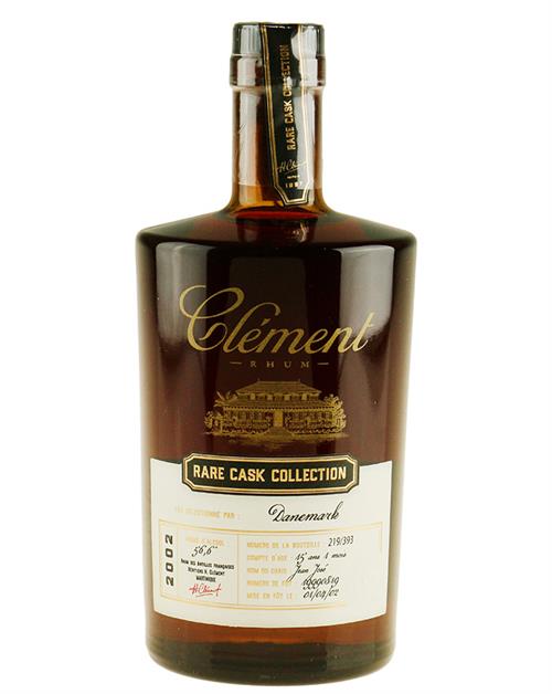 Clement Rare Cask Collection 2002 Denmark Single Cask Martinique Rum 50 cl 56,6%.