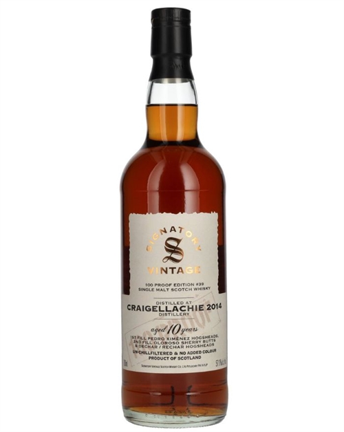 Craigellachie 10 Year Old Signatory 100 Proof Edition #39 Single Malt Scotch Whisky 57.1%