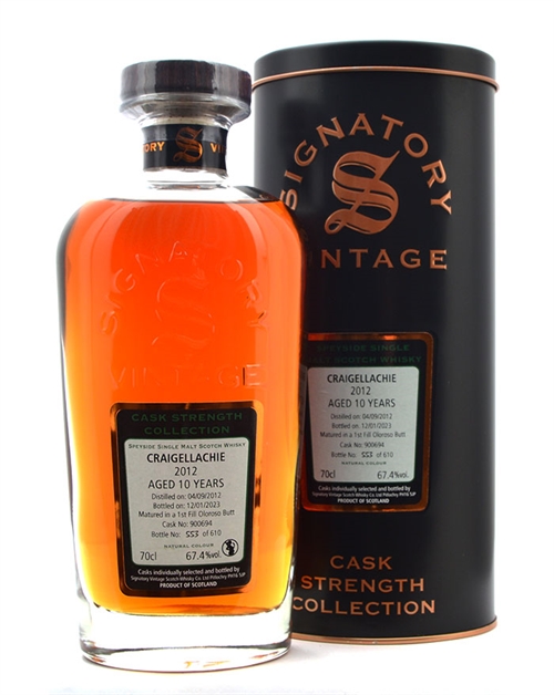 Craigellachie 2012/2023 Signatory Vintage 10 years old Speyside Single Malt Scotch Whisky 70 cl 67,4%