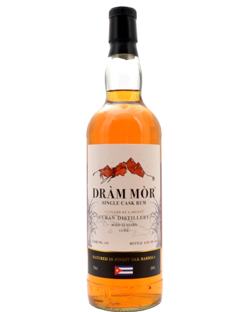 A Secret Cuban Distillery 12 year old Dram Mor Single Cask Rom 70 cl 59% 