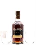 Dos Maderas Giftbox w. 2 glass Caribbean Ron Añejo 5+5 years old Rum 70 cl 40%