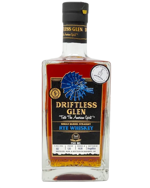 Driftless Glen Single Barrel Cask Strength Straight Rye Whiskey 60%