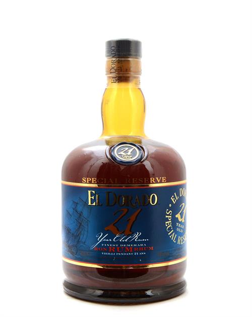 El Dorado 21 years Special Reserve BLUE LABEL Finest Demerara Dark Guyana Rum 43