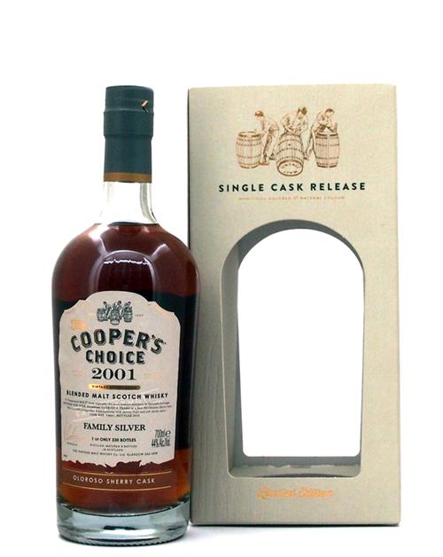 Family Silver 2001/2019 Coopers Choice 17 years old Blended Malt Whisky 44%