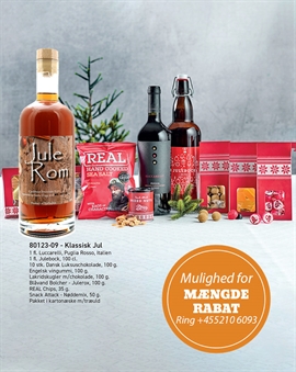 Giftbox Classic Christmas with Christmas rum and wine and craft beer