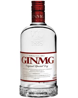 Gin MG Dry Gin contains 70 centiliters with 40 percent alcohol