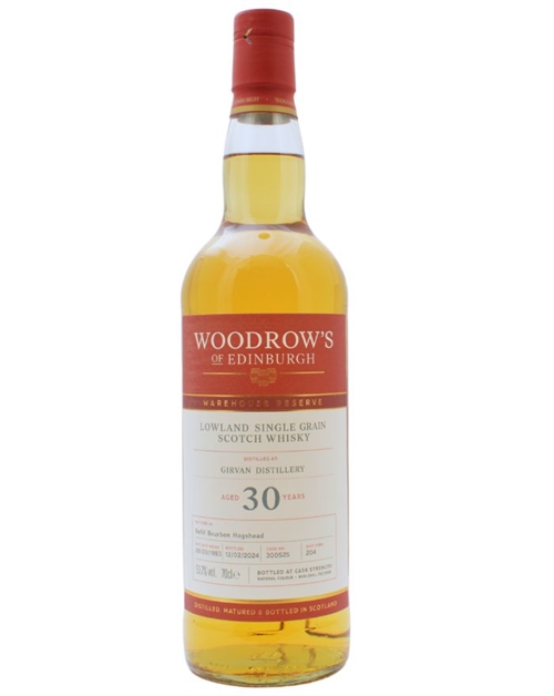 Girvan 1993/2024 Woodrows of Edinburgh 30 years old Lowland Single Grain Scotch Whisky 70 cl 53.7%