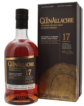 GlenAllachie 17 Years Old Masters of Wood Mizunara & Oloroso Sherry Cask Finish Speyside Single Malt Scotch Whisky 70 cl 50%