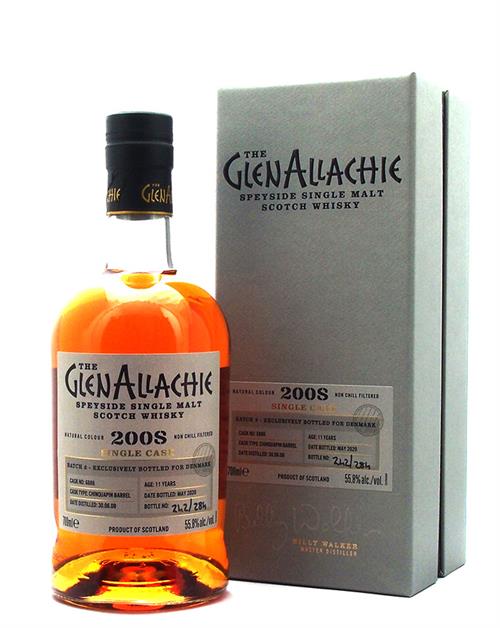 GlenAllachie 2008/2020 Chinquapin Barrel 11 years ol Batch 2 Single Speyside Malt Whisky 70 cl 55.8%