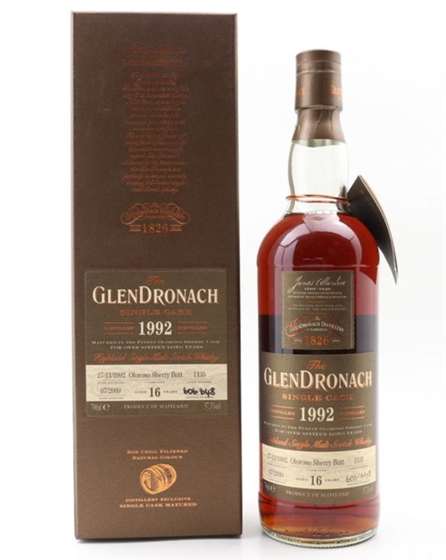 Glendronach 1992 Single Cask 16 Year Oloroso Sherry Butt Single Highland Malt Whisky 57.3%