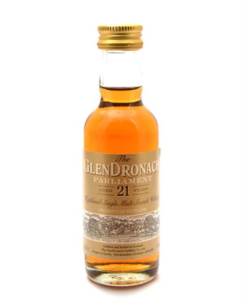 Glendronach Miniature 21 year Parliament Single Highland Malt Whisky 5 cl 48%