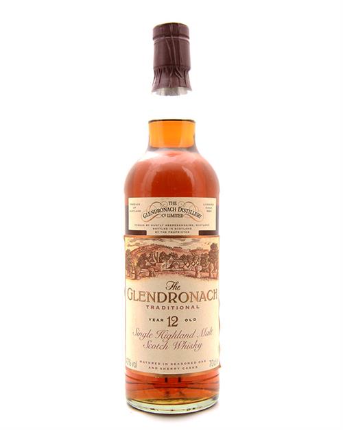 Glendronach Old Version 12 years Traditional Single Highland Malt Scotch Whisky 40% ABV